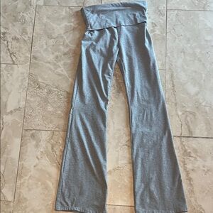 Gray Fold-Over Waist Pants